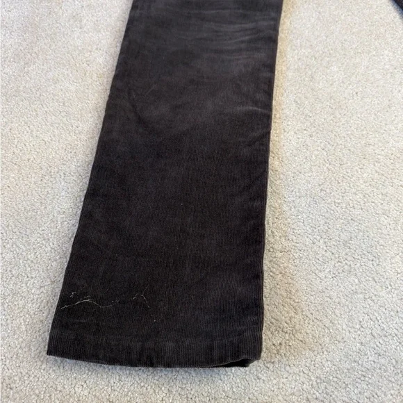 AG Adriano Goldschmied Black Charcoal Velvet Corduroy Straight Leg Pants Size 25 - Picture 9 of 16